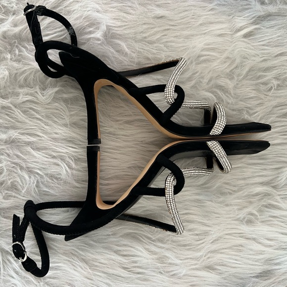 Marc Fisher Debbie Crystal Suede Ankle Strap Sandals - Picture 7 of 9